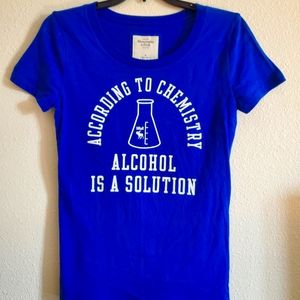 Abercrombie & Fitch, Blue Tee, S (M), Worn Once, Like New Condition
